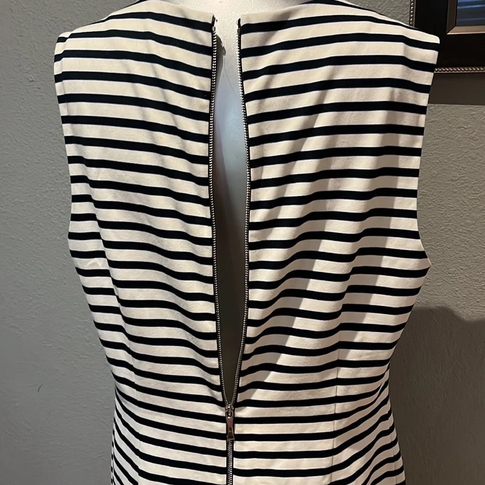KATE SPADE Stripe Sheath Dress in Rich Navy & White